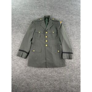 Bendone Army Dress Jacket Men 40L Green Poly Wool Military Uniform Coat Blazer